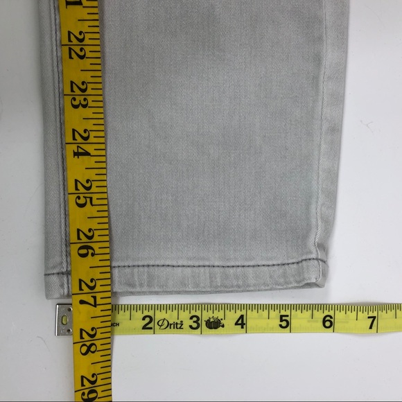 Free People Patched Knee Pale Gray Skinny Denim 4 - Picture 8 of 8